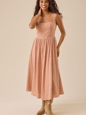 Altar'd State Dusty Rose Floral Maxi Dress | Size XXL - NWT